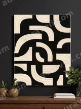 Abstract Geometric Curves Canvas Wall Art for Living Room Bedroom Home Decor