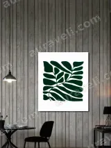Minimalist Botanical Leaf Canvas Wall Art for Living Room Decor – view 3
