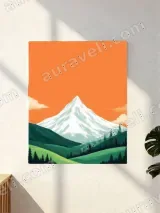 Snowy Mountain Landscape Canvas Wall Art for Living Room Home Decor – вид 2
