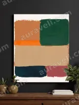 Abstract Geometric Color Block Canvas Wall Art for Living Room Bedroom Decor – view 3