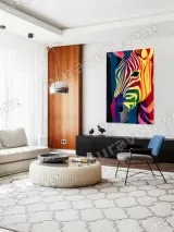 Colorful Zebra Pop Art Canvas Wall Art for Home Decor – view 5