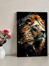 Abstract Lion Canvas Wall Art for Living Room Home Decor – вид 2