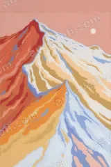 Colorful Mountain Landscape Canvas Wall Art for Home Decor framed modern