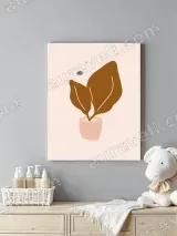Abstract Botanical Plant Pot Canvas Wall Art for Living Room Decor – view 4