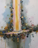 Abstract Colorful Splatter Canvas Wall Art for Living Room framed modern home decor