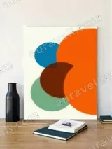 Abstract Geometric Circles Canvas Wall Art for Living Room Home Decor – view 4