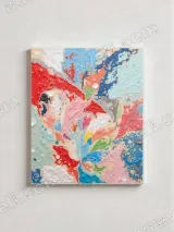 Abstract Colorful Textured Canvas Wall Art for Living Room Decor – view 2
