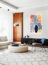 Vibrant Floral Blue Vase Canvas Wall Art for Living Bedroom Home Decor – вид 5