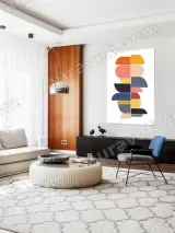 Mid - Century Modern Abstract Geometric Canvas Wall Art for Home Decor – view 5
