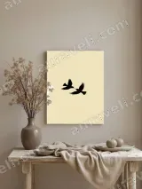 Two Birds Silhouette Canvas Wall Art for Living Room Bedroom Home Decor – view 3