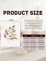 Abstract Geometric Leaf Canvas Wall Art for Living Room Decor – view 7
