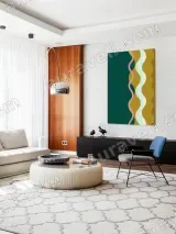 Abstract Geometric Wave Canvas Wall Art for Living Room Home Decor – view 5