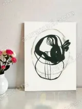 Abstract Bunny Canvas Wall Art for Living Room Home Decor