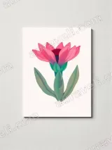 Pink Floral Canvas Wall Art for Bedroom & Living Room Home Decor – view 3