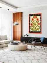 Retro Floral Canvas Wall Art for Living Room & Bedroom Decor – вид 5
