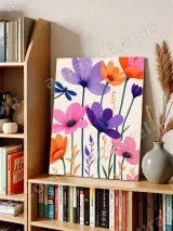 Colorful Floral Dragonfly Canvas Wall Art for Home Decor – view 3