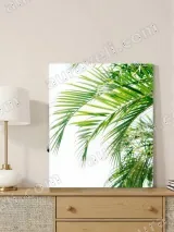 Tropical Palm Leaf Canvas Wall Art for Living Room Home Decor – view 3