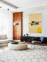 Abstract Black & Yellow Minimalist Canvas Wall Art for Living Room Decor – вид 5