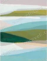 Abstract Color - Block Landscape Canvas Wall Art for Living Room Bedroom Home Decor wall art print