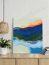 Abstract Colorful Wave Canvas Wall Art for Living Room Home Decor – view 4