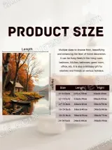 Autumn Lake Cabin Boat Canvas Wall Art for Living Room Bedroom Home Decor – view 6