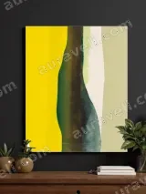 Abstract Color Block Canvas Wall Art for Living Room Home Decor