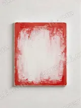 Abstract Red & White Textured Canvas Wall Art for Home Decor – view 3