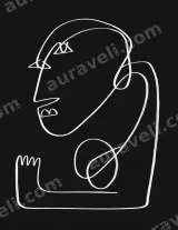Abstract Line Art Figure Canvas Wall Art for Living Room Home Decor wall art print