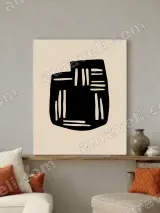 Abstract Black Minimalist Canvas Wall Art for Living Room Home Decor – view 2
