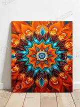 Boho Mandala Floral Canvas Wall Art for Living Room Bedroom Home Decor