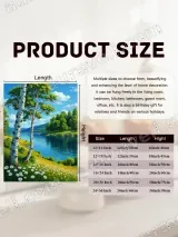 Birch Tree Lake Landscape Canvas Wall Art for Living Room Home Decor – view 6