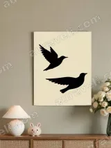 Bird Silhouettes Minimalist Canvas Wall Art for Home Decor – вид 4