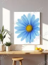 Blue Daisy Floral Canvas Wall Art for Living Room Bedroom Home Decor – view 4