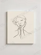 Minimalist Woman Line Art Canvas Wall Art for Bedroom & Living Room Decor – view 2