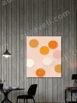Soft Color Polka Dot Canvas Wall Art for Bedroom Home Decor – вид 2
