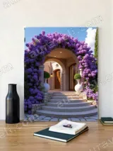 Purple Hydrangea Archway Canvas Wall Art for Home Decor – view 3