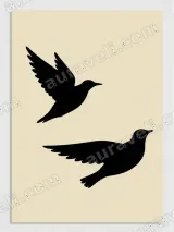 Bird Silhouettes Minimalist Canvas Wall Art for Home Decor – вид 3