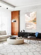 Scenic Lake Clouds & Island Canvas Wall Art for Living Room Bedroom Decor – view 5