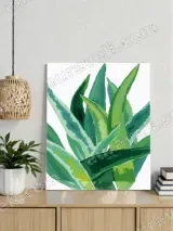 Aloe Vera Watercolor Canvas Wall Art for Living Room Decor – view 3