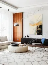 Abstract Yellow & Black Canvas Wall Art for Living Room Home Decor – вид 5