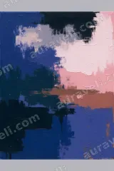 Abstract Color Block Canvas Wall Art for Living Room framed modern home decor