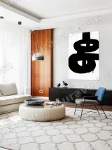 Abstract Black Geometric Canvas Print for Living Room Home Decor – view 5