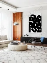 Abstract Black Graphic Canvas Wall Art for Living Room Decor – view 5