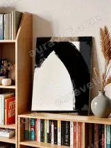 Abstract Black & White Arch Canvas Wall Art for Living Room Home Decor – view 4