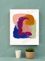 Abstract Colorful Brushstroke Canvas Wall Art for Home Decor – view 3