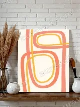Abstract Geometric Line Canvas Wall Art for Living Room Home Decor