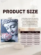 Zen Buddha & Pink Lotus Canvas Wall Art for Home Decor – вид 7