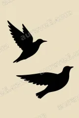Bird Silhouettes Minimalist Canvas Wall Art for Home Decor wall art print