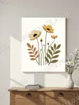 Botanical Floral Canvas Wall Art for Living Room Bedroom Home Decor – view 2