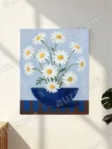 Daisies Floral Canvas Wall Art for Living Room Bedroom Home Decor